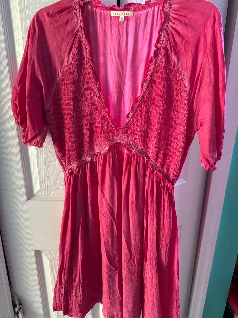 Mineral Washed CUTE Pink Dress